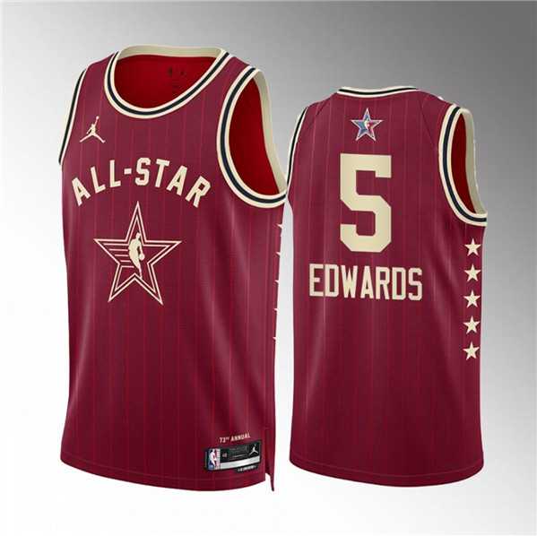 Men's 2024 All-Star #5 Anthony Edwards Crimson Stitched Basketball Jersey,We sell and wholesale Men's 2024 All-Star #5 Anthony Edwards Crimson Stitched Basketball Jersey on line form chian!